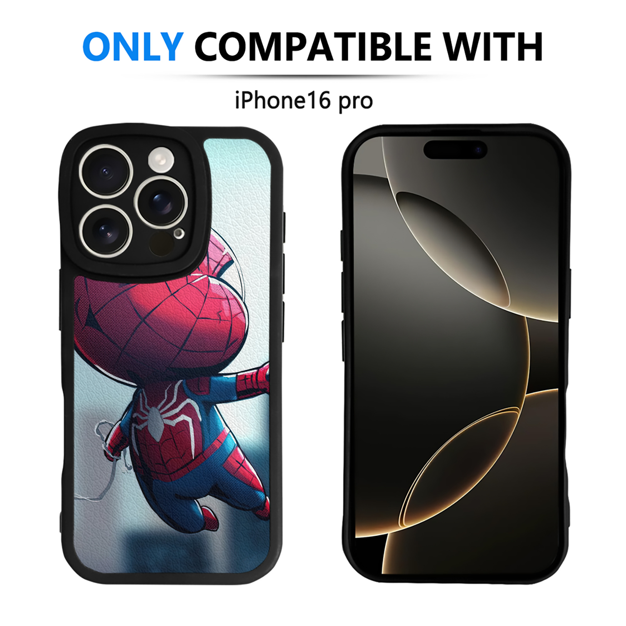 Spider Man スパイダーマン 【iPhone 16シリーズ対応】シリコンスマホケース（レザー調） 材質：シリコン